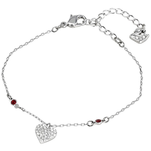 Swarovski Jewelry - SWAROVSKI Silver Tone Crystal Wishes Heart Bracelet